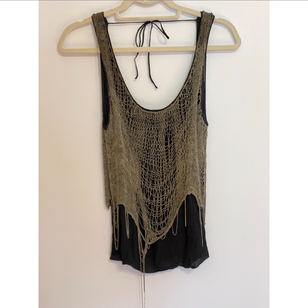 Sexy Open Back top Featuring Gold Chain